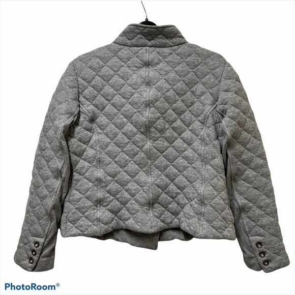 Cabi Gray Quilted Double Breasted Jacket - Picture 3 of 6